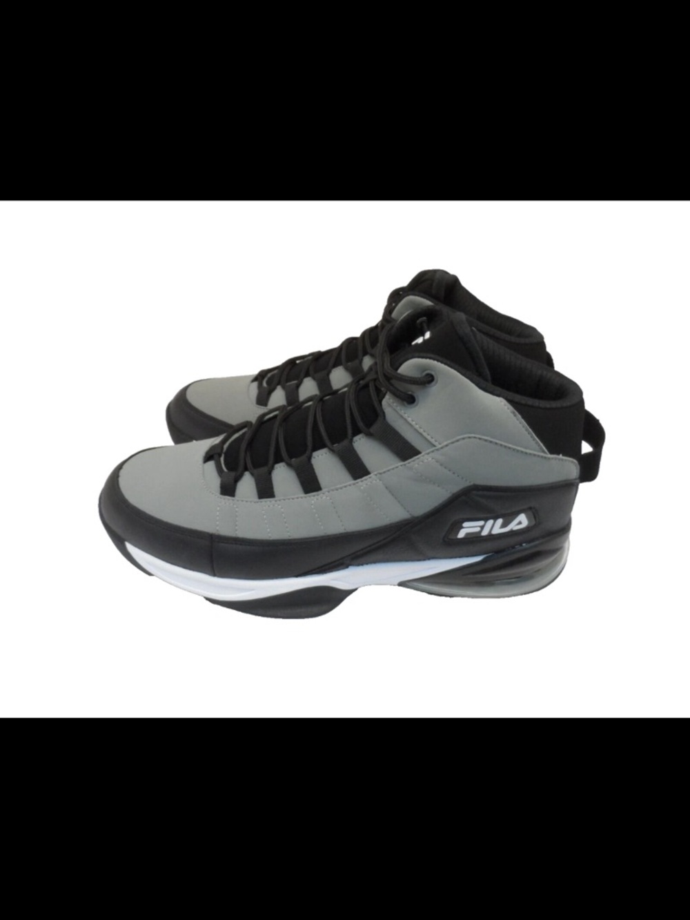 Fila Men's Activisor Viz Black and Gray High-Top Athletic Sneakers